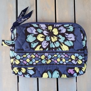 VERA BRADLEY Small Cosmetic Makeup Bag Blue Purple